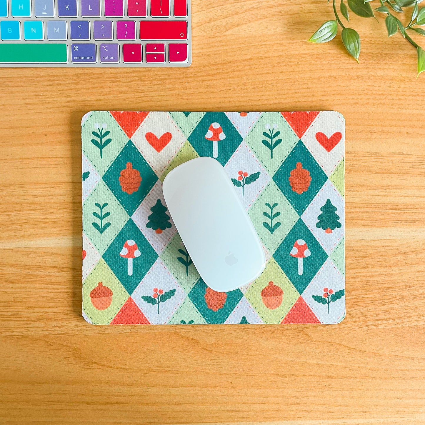 Winter Quilt  - Rectangle Mouse Mat