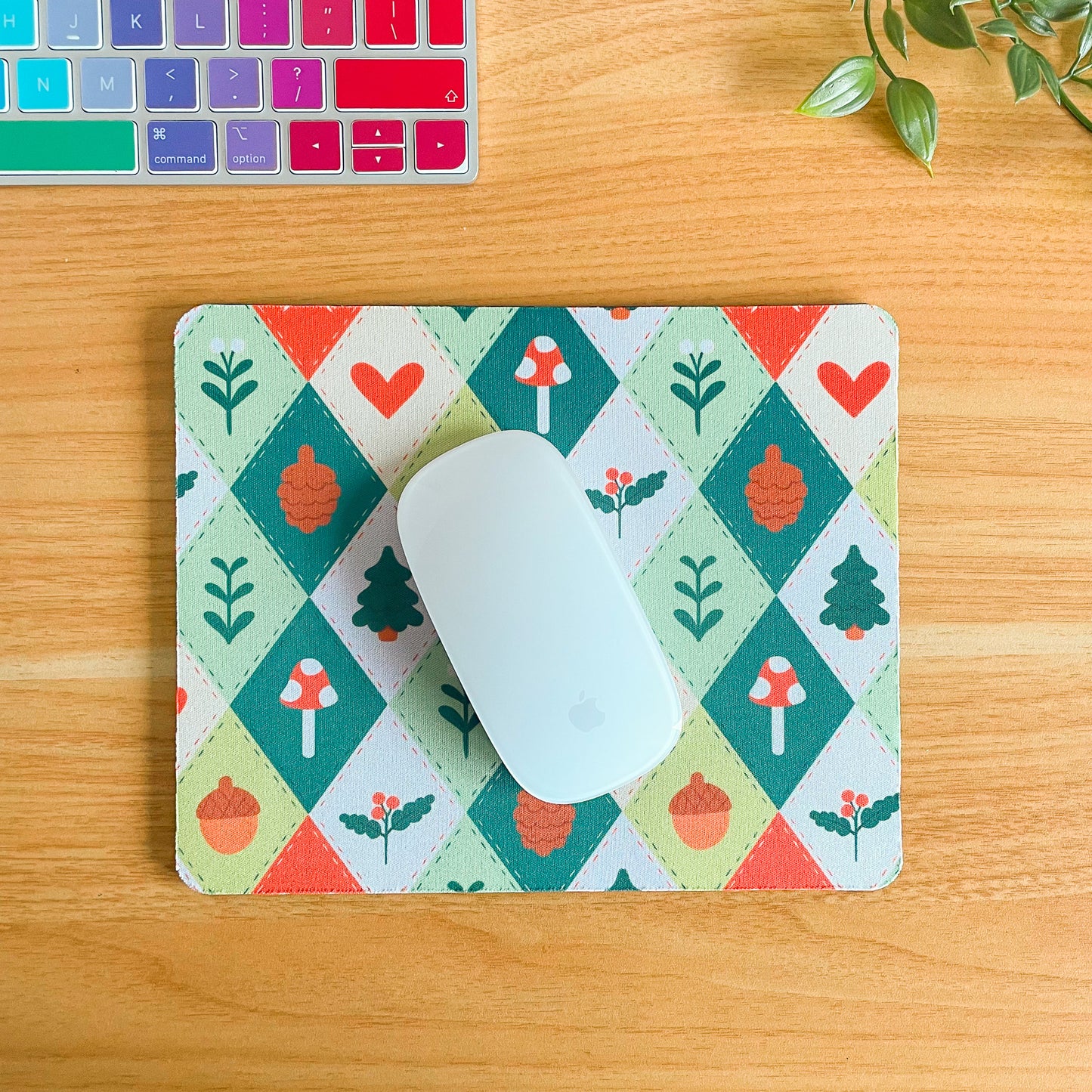 Winter Quilt  - Rectangle Mouse Mat