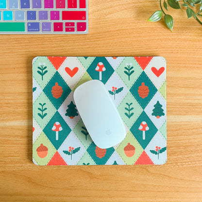 Winter Quilt  - Rectangle Mouse Mat