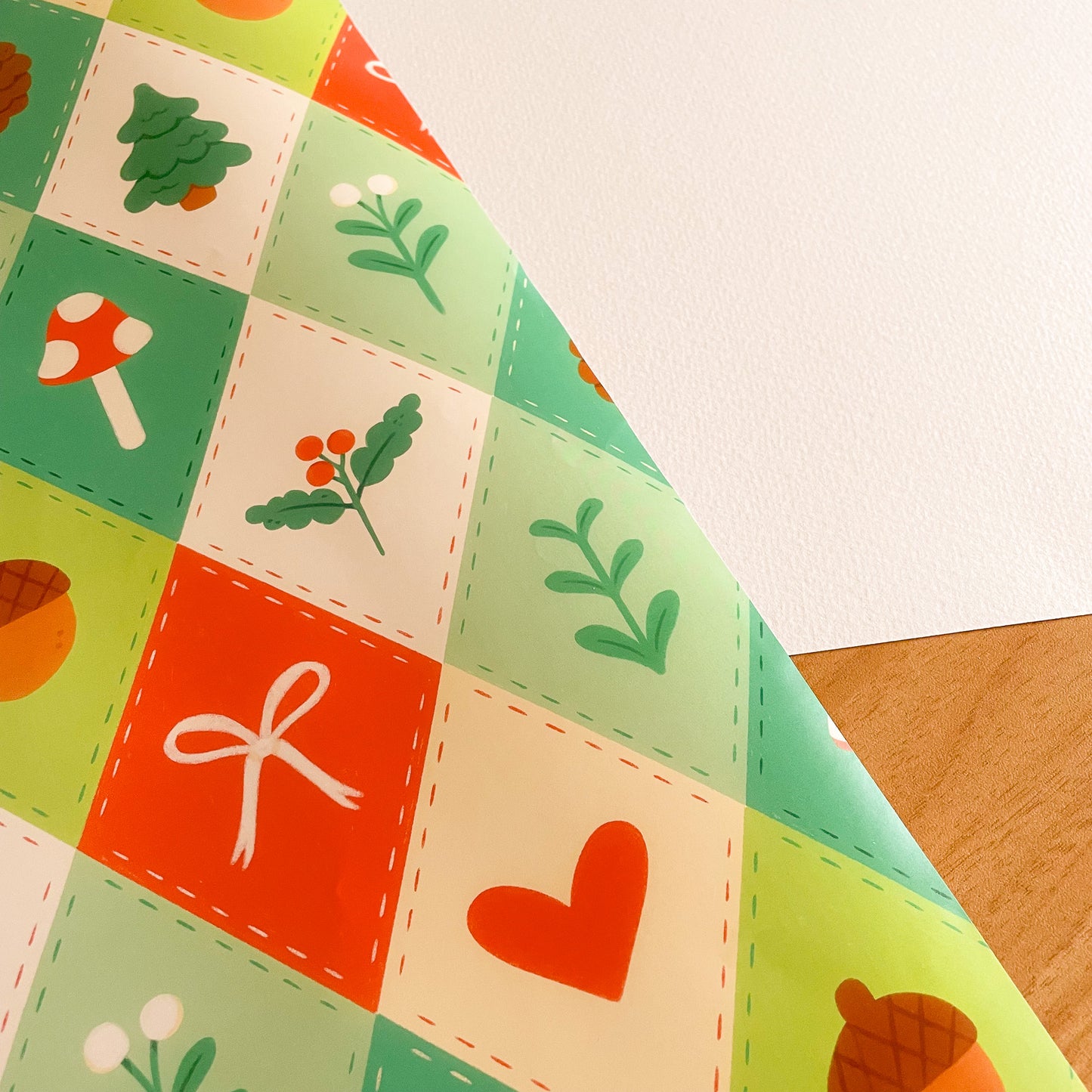 Winter Quilt - Wrapping Paper Sheet