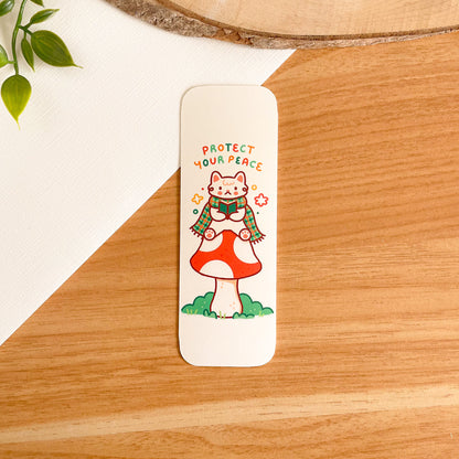 Protect your Peace Cat (Jan 24) - Limited Edition Patreon Bookmark