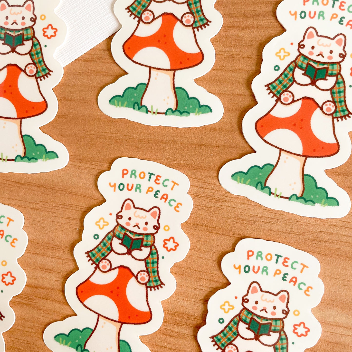 Protect Your Peace Cat (Jan 24) - Limited Edition Patreon Glossy Vinyl Sticker