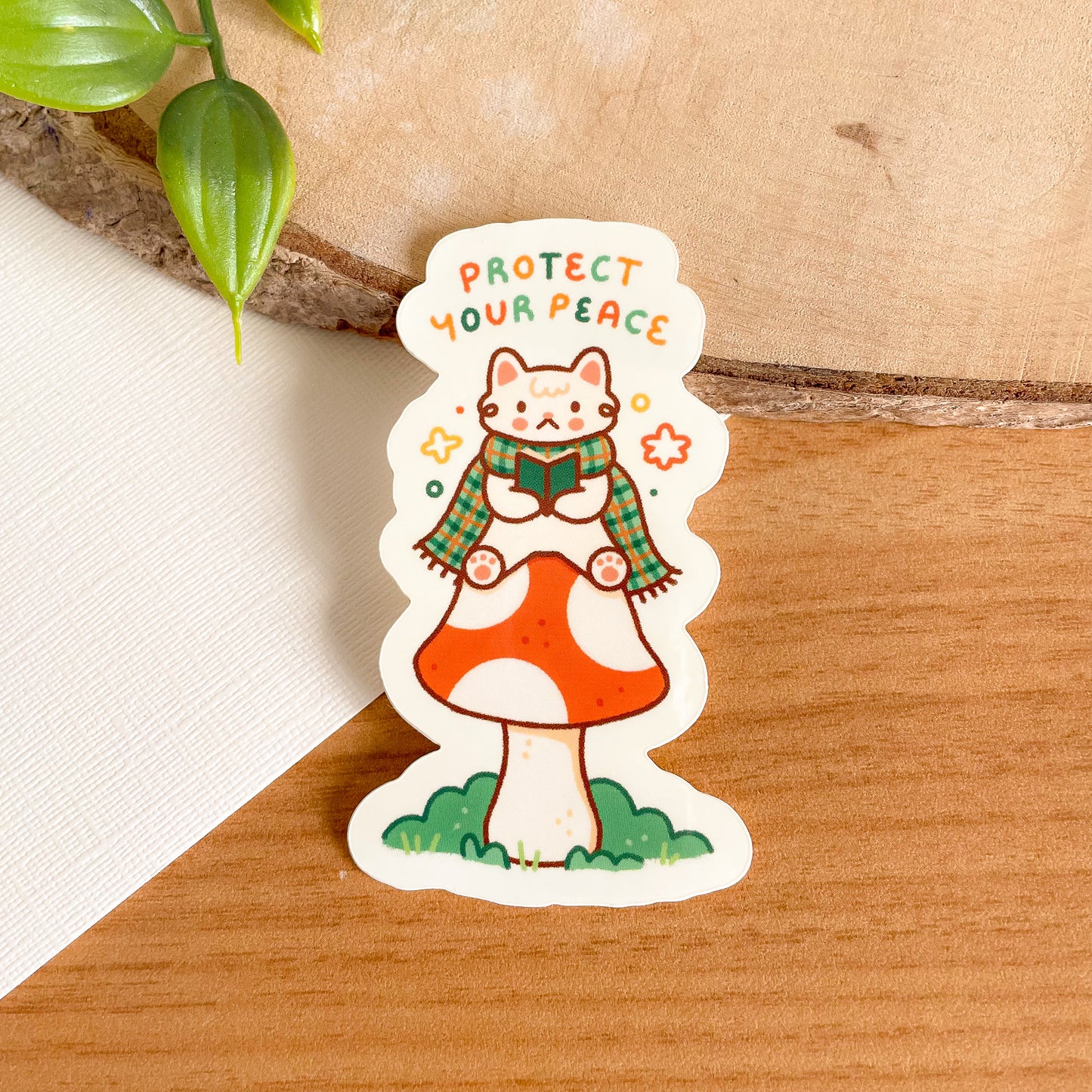 Protect Your Peace Cat (Jan 24) - Limited Edition Patreon Glossy Vinyl Sticker