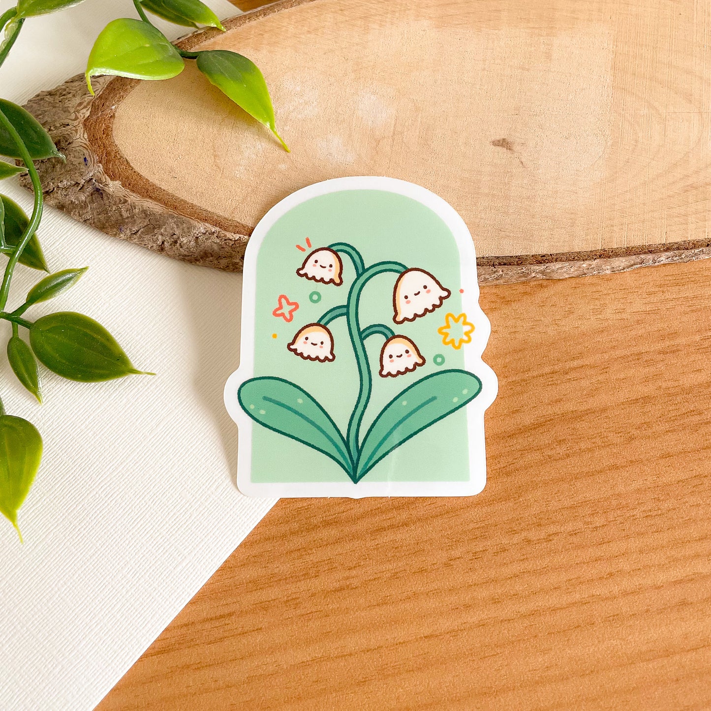 Lily of the Valley (May 24) - Limited Edition Patreon Clear Glossy Vinyl Sticker