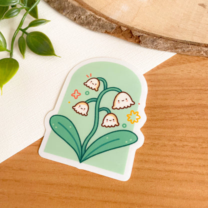 Lily of the Valley (May 24) - Limited Edition Patreon Clear Glossy Vinyl Sticker