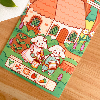 Gardening Cottage (June 24) - Limited Edition Patreon Print