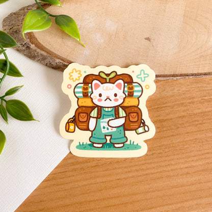 Camping Cat Creme (July 24) - Limited Edition Patreon Matte Vinyl Sticker