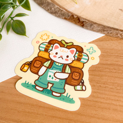 Camping Cat Creme (July 24) - Limited Edition Patreon Matte Vinyl Sticker