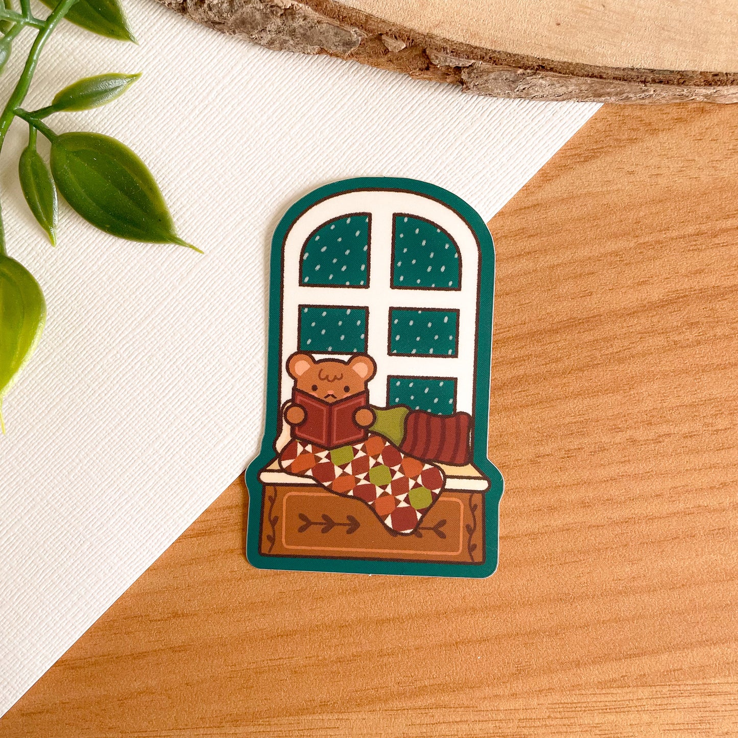 Bookish Bear (Nov 24) - Limited Edition Patreon Matte Vinyl Sticker