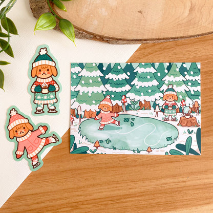 Winter Skating (Dec 24) Limited Edition Patreon Mushy Mail Bundle