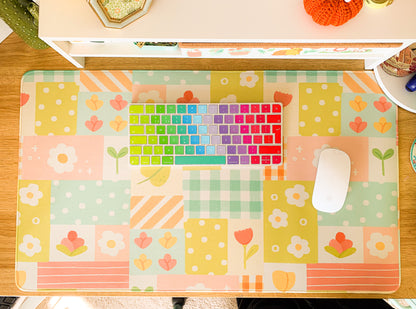 Spring Patchwork - Large Gaming Mouse Mat