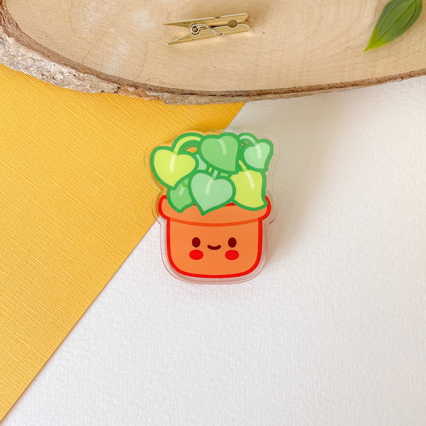 Happy Plant - Acrylic Clip