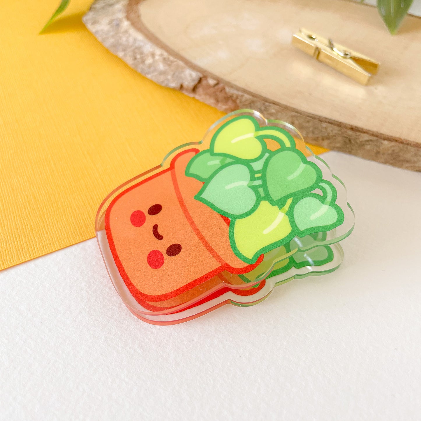 Happy Plant - Acrylic Clip