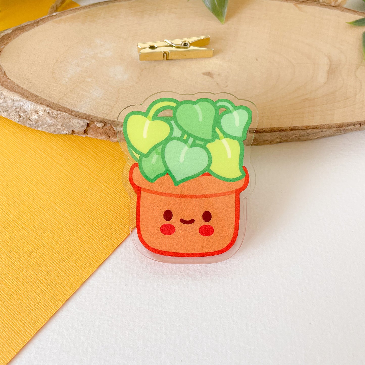 Happy Plant - Acrylic Clip