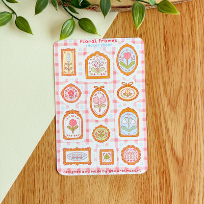 Floral Frames - Sticker Sheet