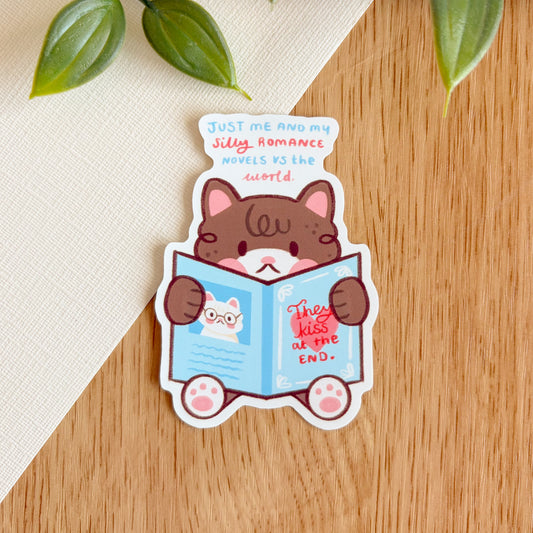 Just Me and My Silly Romance Novels - Matte Vinyl Sticker