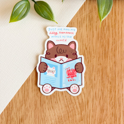 Just Me and My Silly Romance Novels - Matte Vinyl Sticker