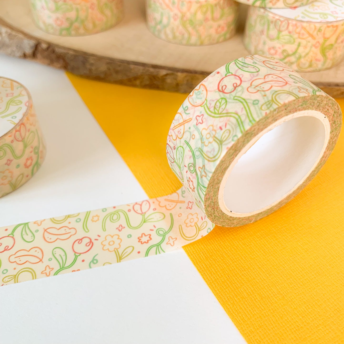 Floral Pattern - Chunky Washi Tape