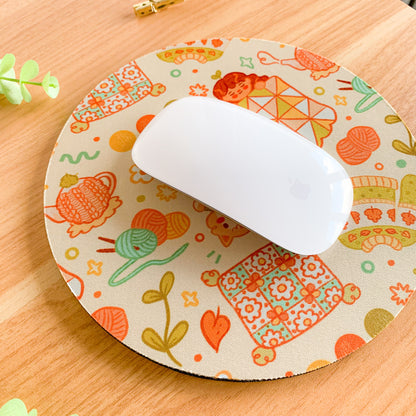 Cozy Knits - Round Mouse Mat