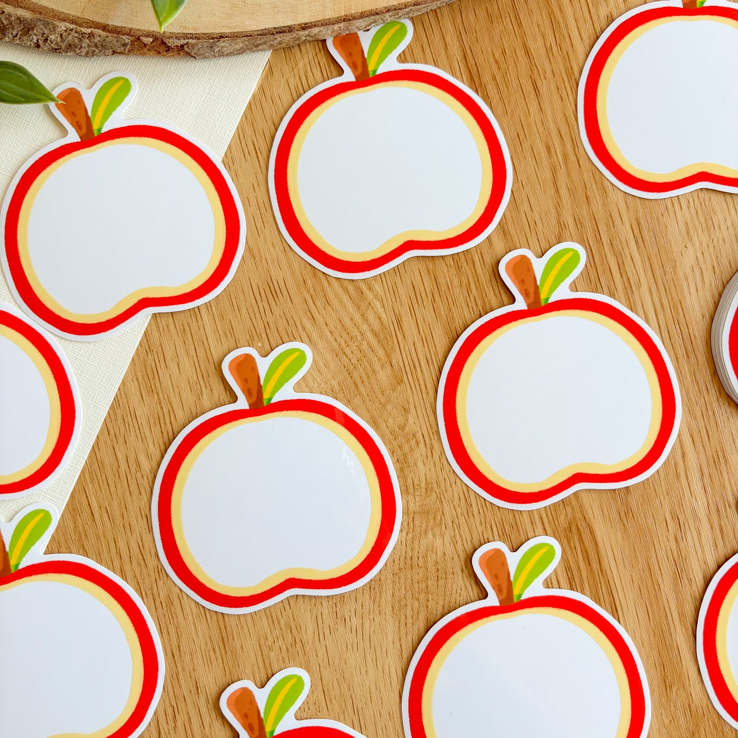 Red Apple Frame - Clear Vinyl Sticker