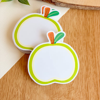 Green Apple Frame - Clear Vinyl Sticker
