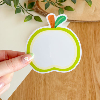 Green Apple Frame - Clear Vinyl Sticker