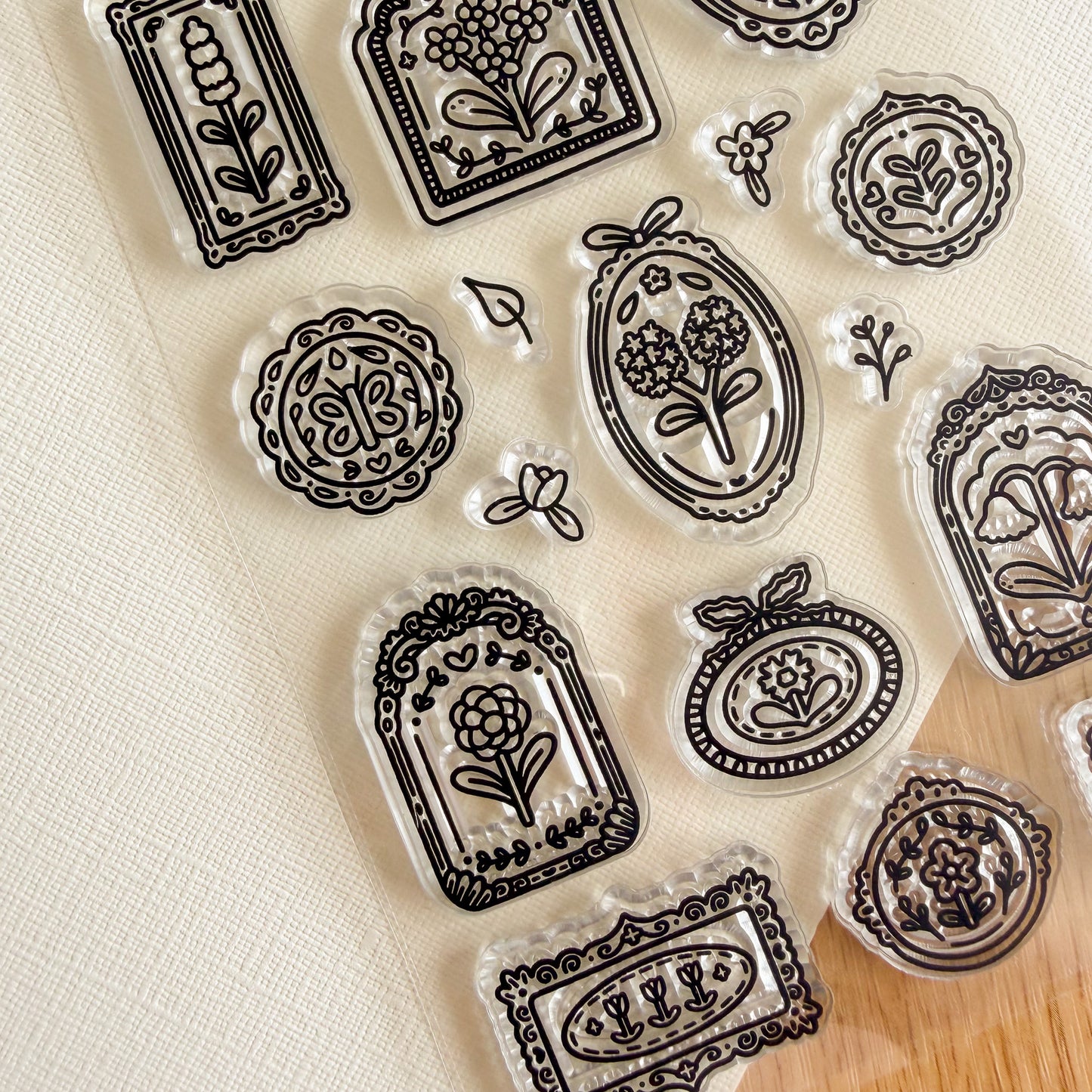 Floral Frames - Clear Acrylic Stamp Set