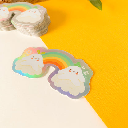 Rainbow Meebloos - Iridescent Sticker