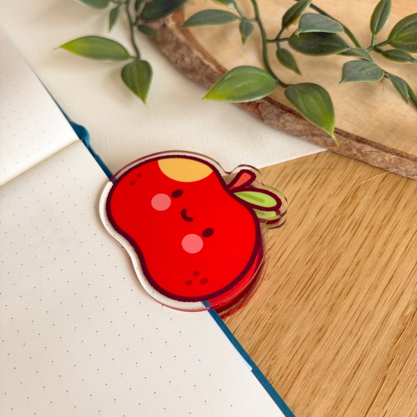 Happy Apple - Acrylic Clip