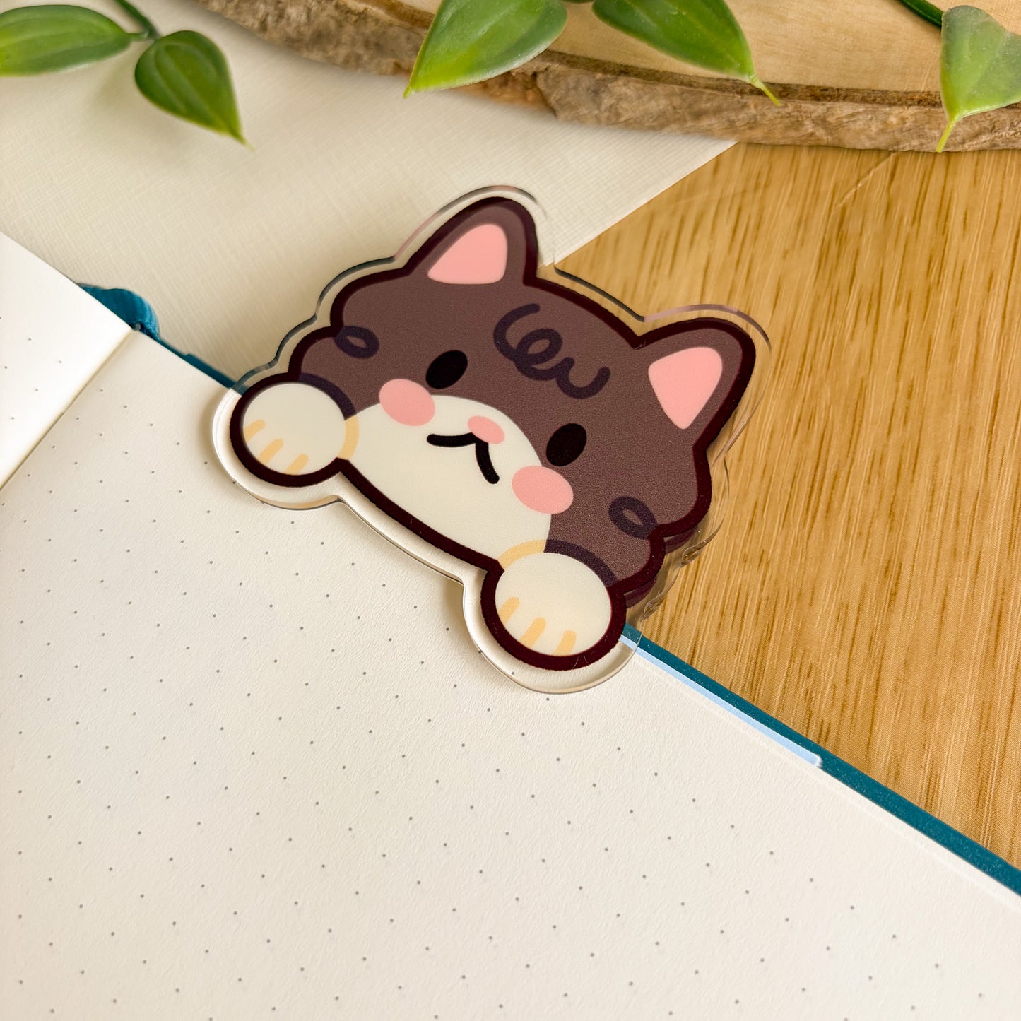 Peeking Cat - Acrylic Clip