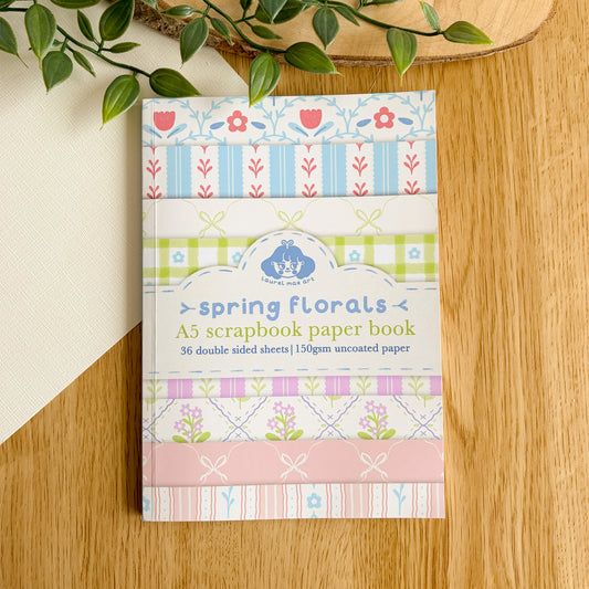 Spring Florals - Scrapbook Paper Book