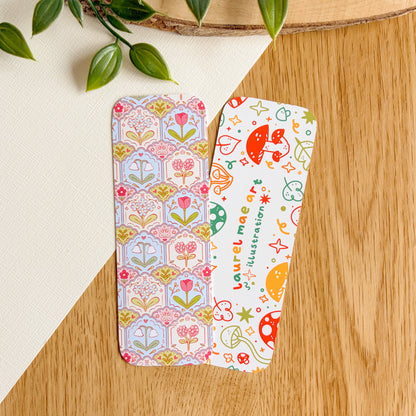 Scalloped Floral Pattern Bookmark