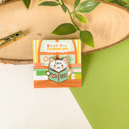 Book Cat - Enamel Pin