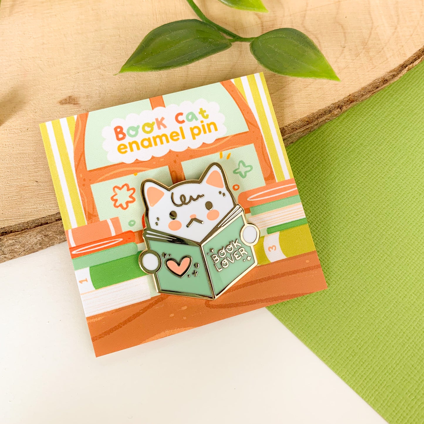 Book Cat - Enamel Pin