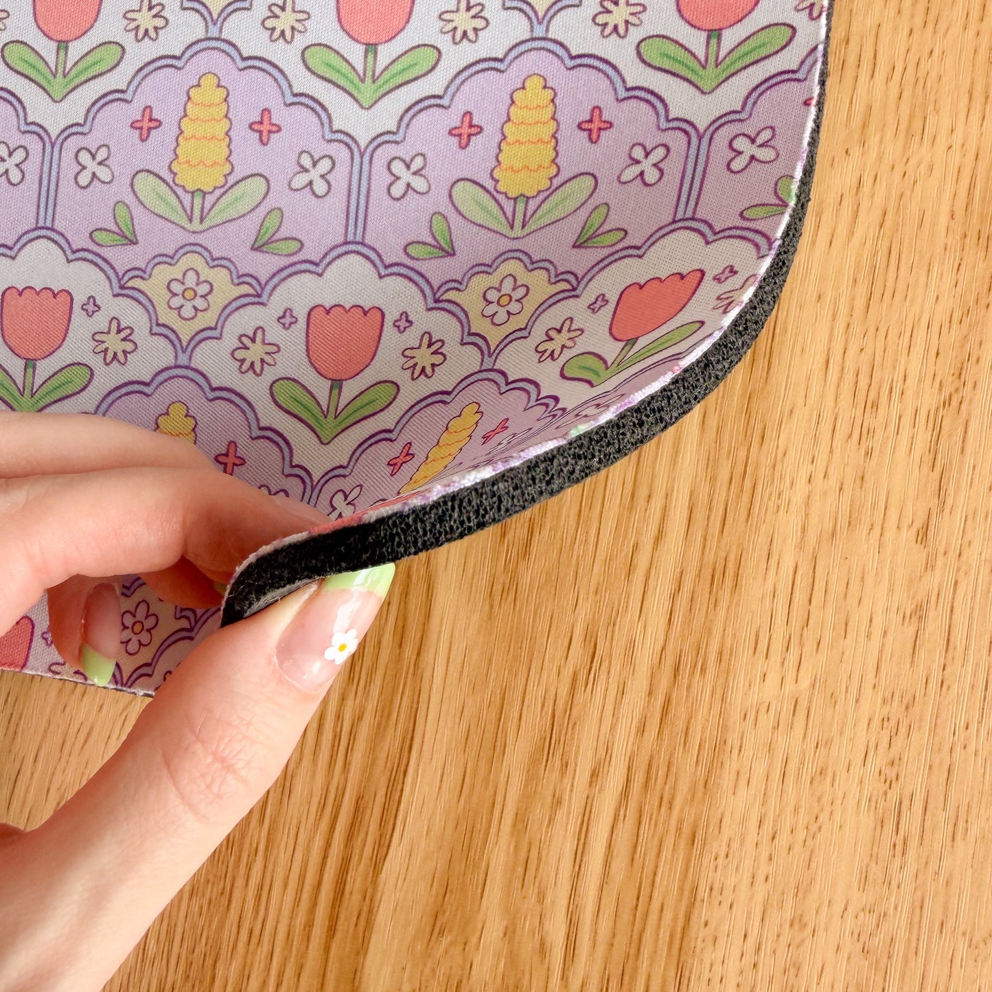 Lilac Hyacinth Pattern - Rectangle Mouse Mat