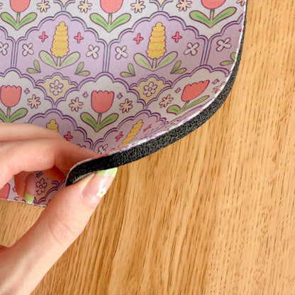Lilac Hyacinth Pattern - Rectangle Mouse Mat