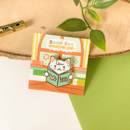 Book Cat - Enamel Pin