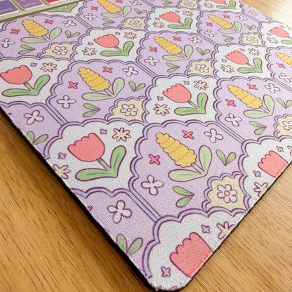 Lilac Hyacinth Pattern - Rectangle Mouse Mat