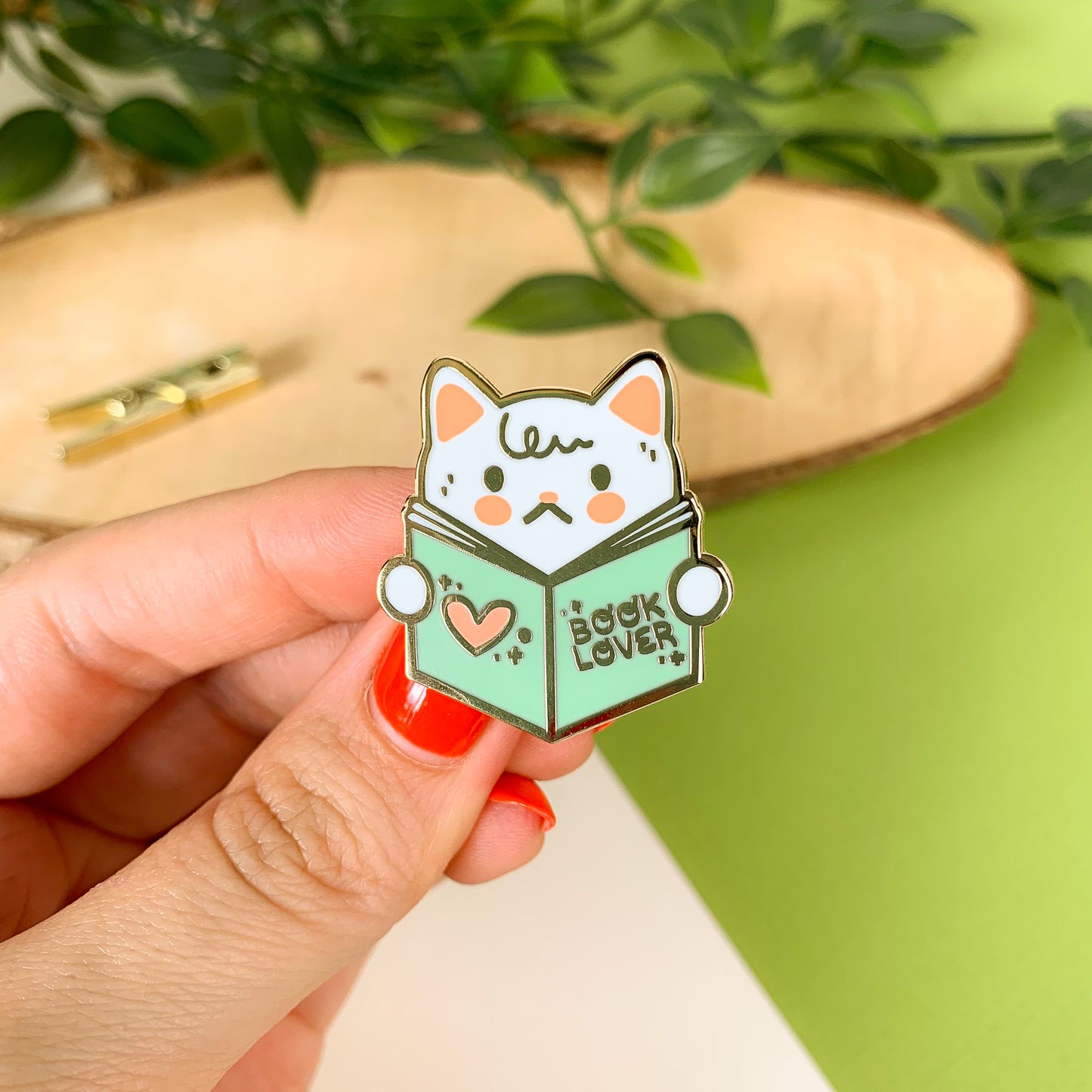 Book Cat - Enamel Pin