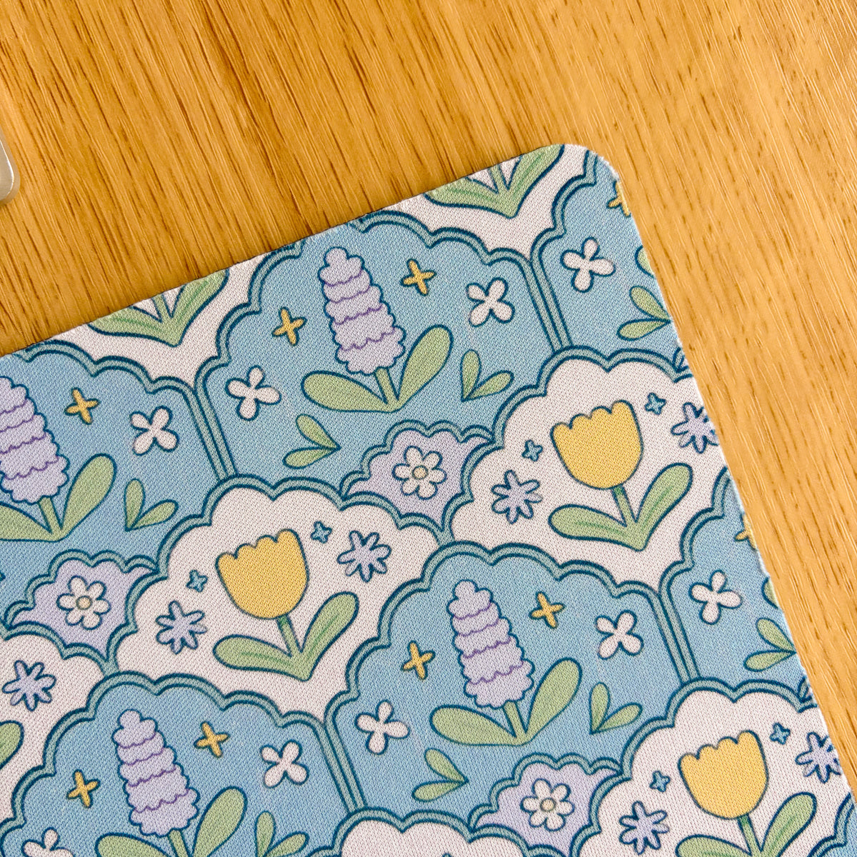 Blue Hyacinth Pattern - Rectangle Mouse Mat