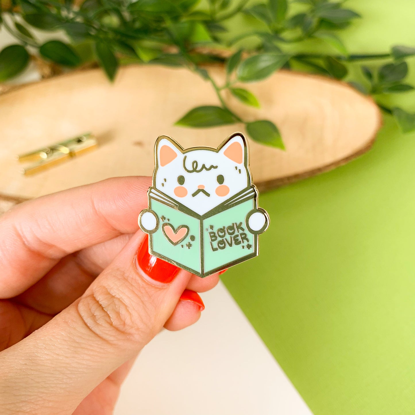 Book Cat - Enamel Pin