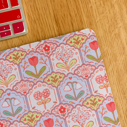 Scalloped Floral Pattern - Rectangle Mouse Mat