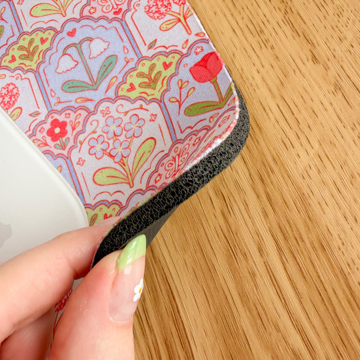 Scalloped Floral Pattern - Rectangle Mouse Mat