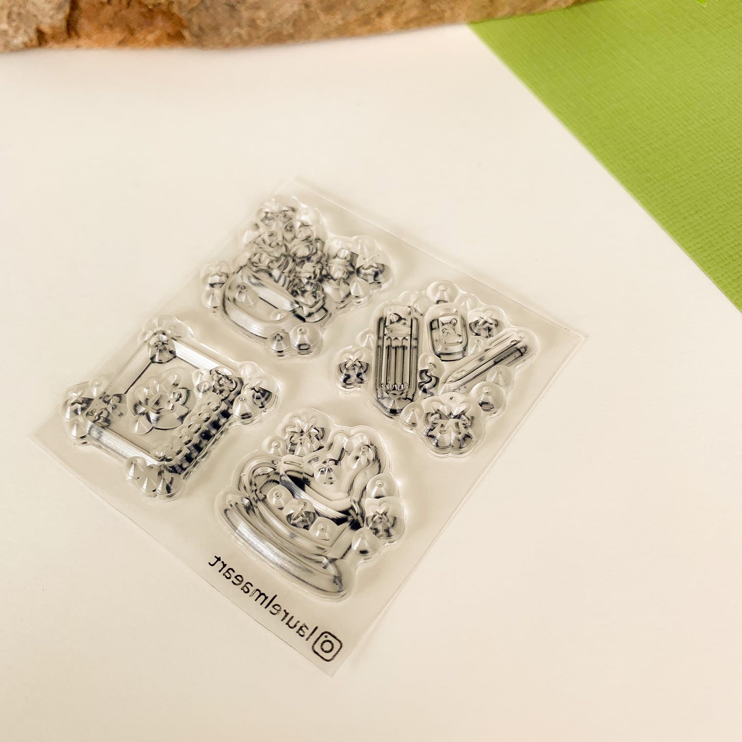 Pretty Stationery - Clear Acrylic Stamp Set