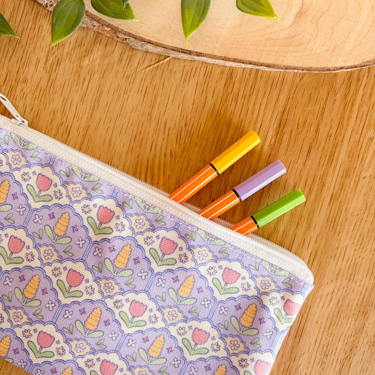 Lilac Hyacinth Pattern - Pencil Case