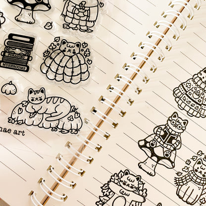 Autumnal Cats - Clear Acrylic Stamp Set