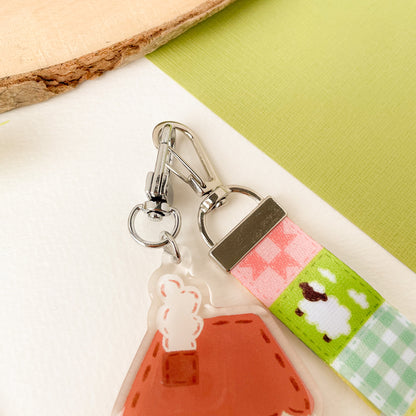 Cottagecore Blanket - Lanyard Keychain