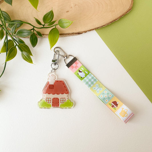 Cottagecore Blanket - Lanyard Keychain