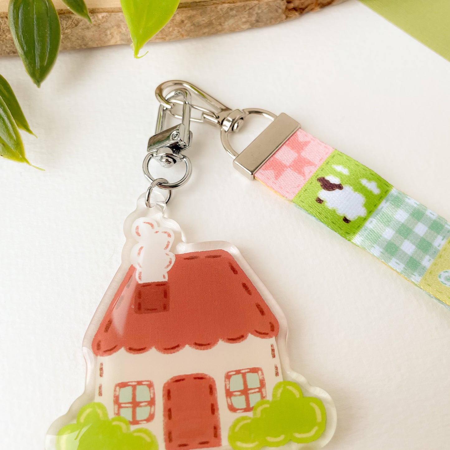 Cottagecore Blanket - Lanyard Keychain