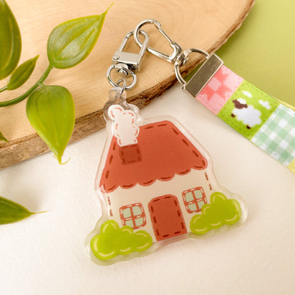Cottagecore Blanket - Lanyard Keychain